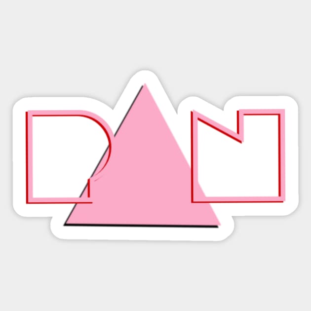 Pan  - Pink Triangle Sticker by DiaperedFancy